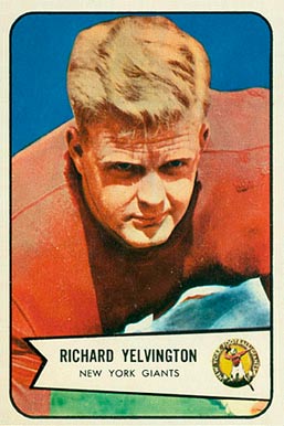 1954 Bowman Richard Yelvington #77 Football Card
