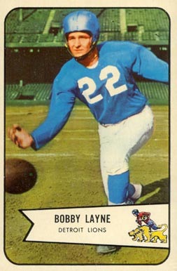 1954 Bowman Bobby Layne #53 Football Card