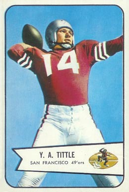 1954 Bowman Y.A. Tittle #42 Football Card