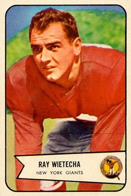 1954 Bowman Ray Wietecha #31 Football Card