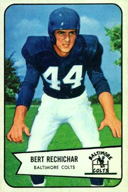 1954 Bowman Bert Rechichar #26 Football Card