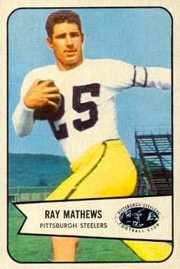 1954 Bowman Ray Mathews #1 Football Card