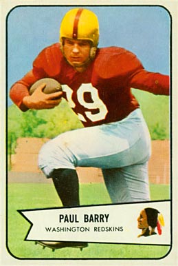 1954 Bowman Paul Barry #98 Football Card