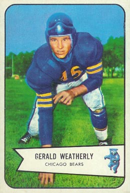 1954 Bowman Gerald Weatherly #47 Football Card