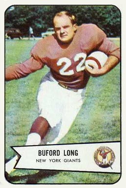 1954 Bowman Buford Long #43 Football Card