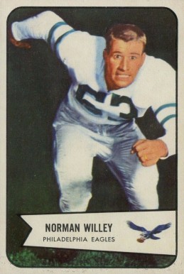 1954 Bowman Norman Willey #21 Football Card