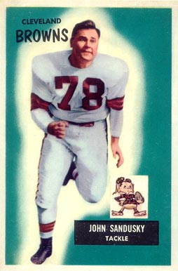 1955 Bowman John Sandusky #91 Football Card