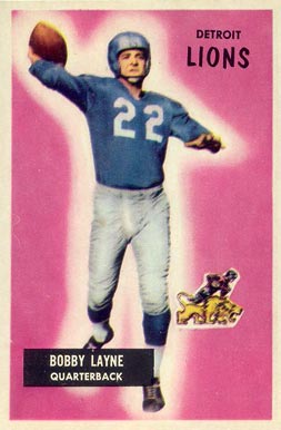 1955 Bowman Bobby Layne #71 Football Card