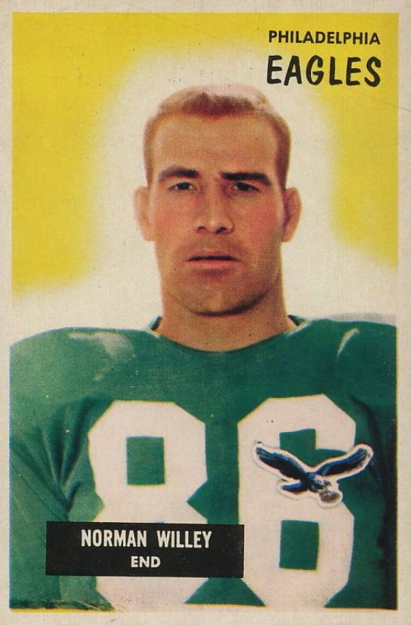 1955 Bowman Norm Willey #138 Football Card