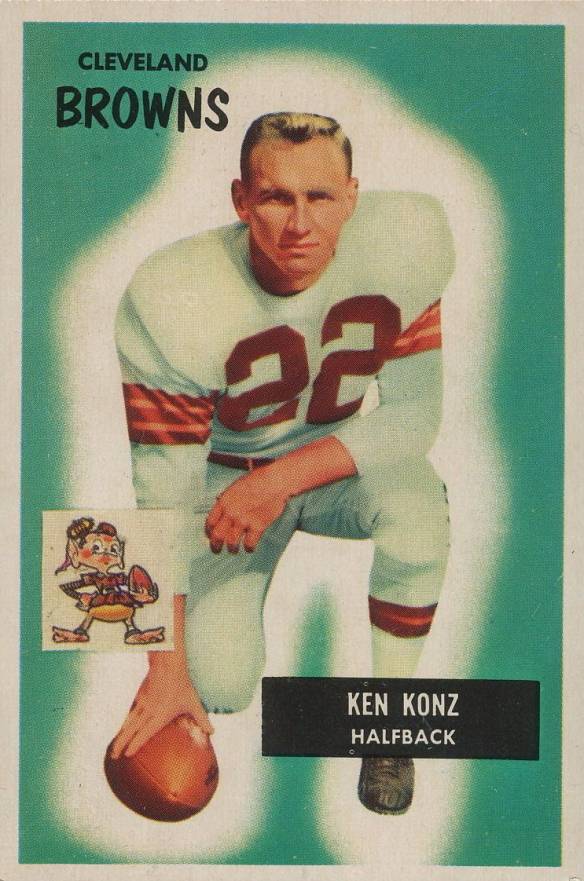 1955 Bowman Kenny Konz #113 Football Card