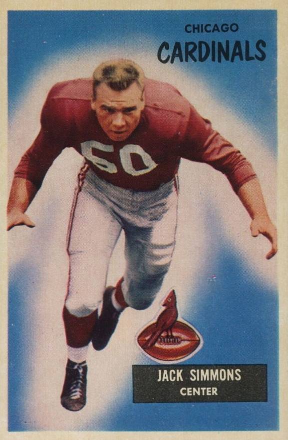 1955 Bowman Jack Simmons #27 Football Card