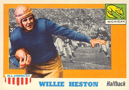 1955 Topps All-American Willie Heston #93 Football Card