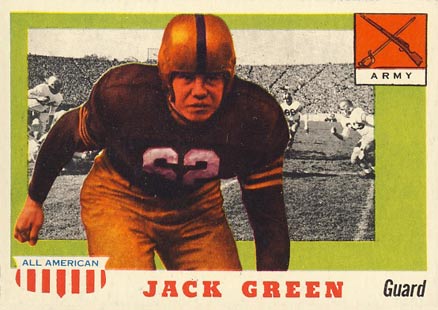 1955 Topps All-American Jack Green #53 Football Card