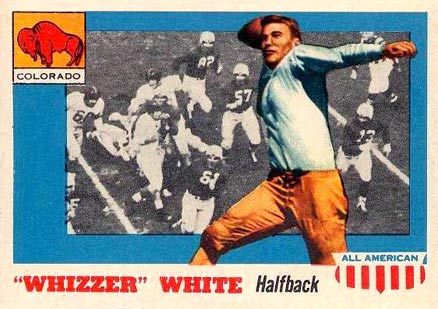 1955 Topps All-American Whizzer White #21e Football Card