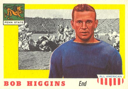 1955 Topps All-American Bob Higgins #33 Football Card