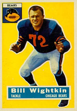 1956 Topps Bill Wightkin #107 Football Card