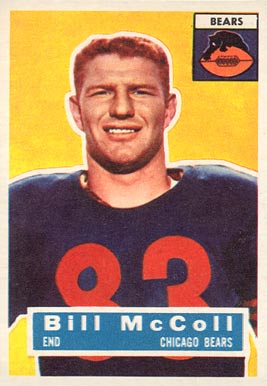 1956 Topps Bill McColl #83 Football Card