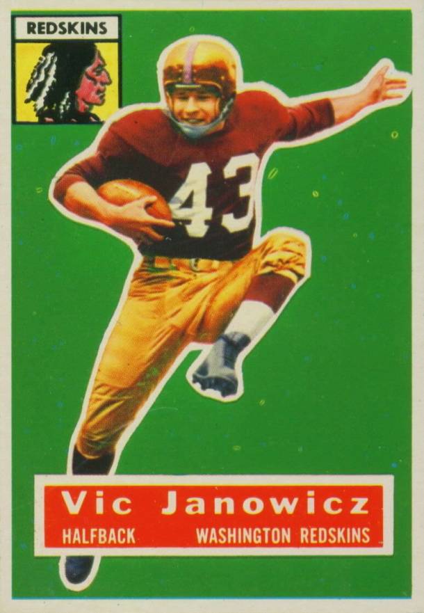 1956 Topps Vic Janowicz #13 Football Card