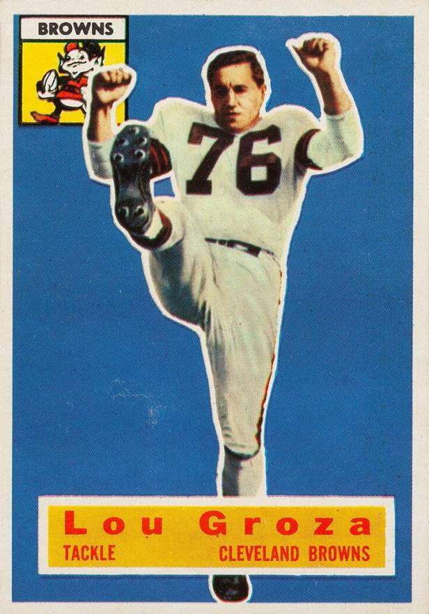 1956 Topps Lou Groza #9 Football Card