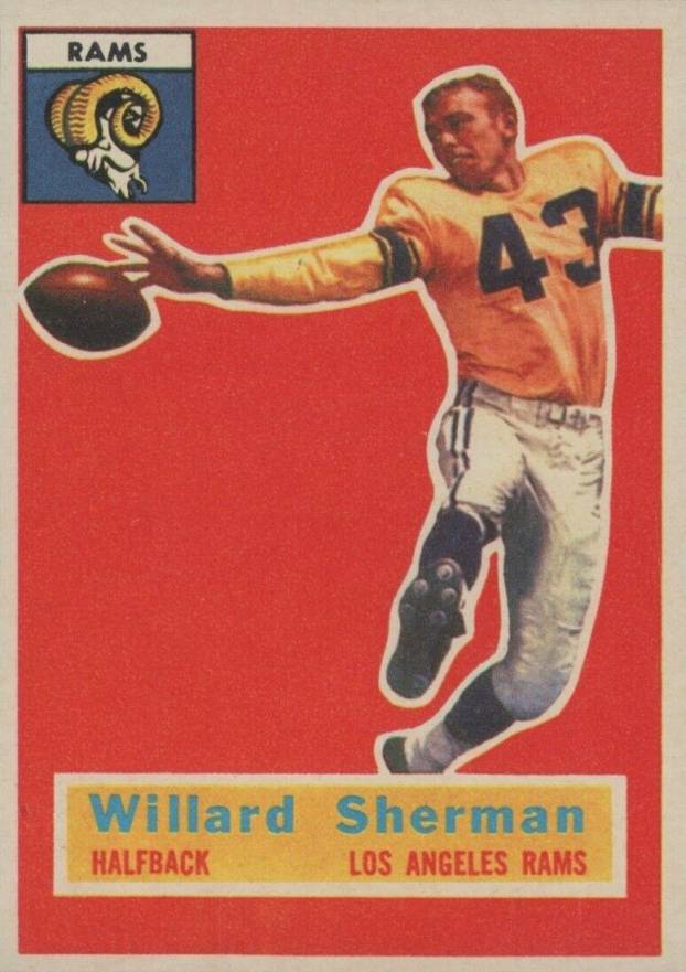 1956 Topps Williard Sherman #66 Football Card