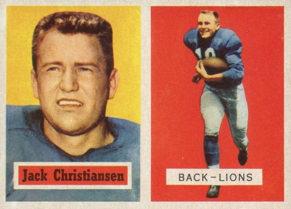 1957 Topps Jack Christiansen #106 Football Card