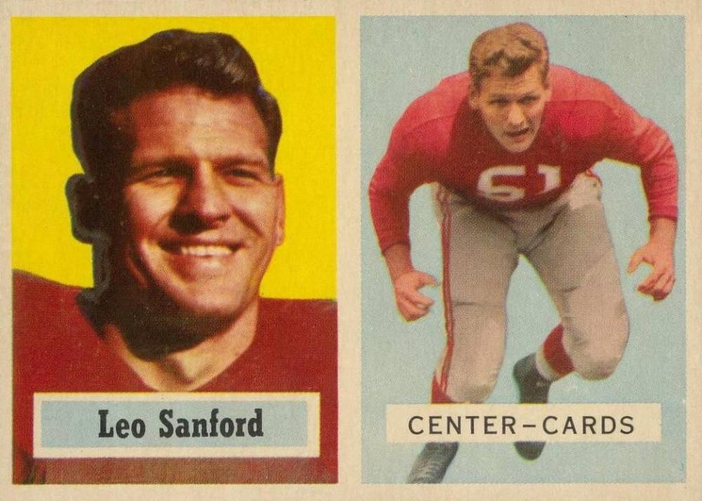 1957 Topps Leo Sanford #74 Football Card