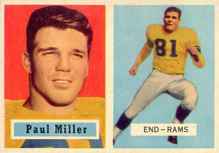 1957 Topps Paul Miller #120 Football Card
