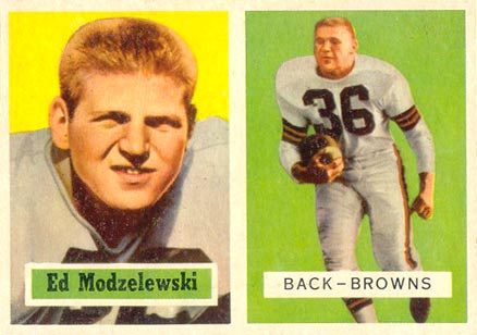 1957 Topps Ed Modzelewski #127 Football Card