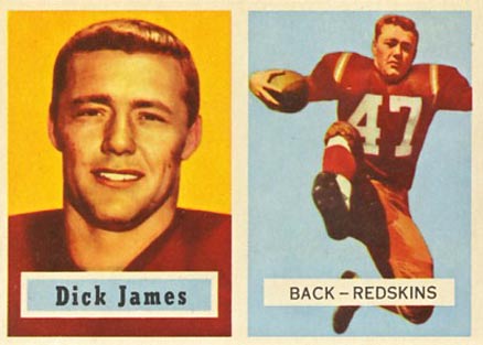 1957 Topps Dick James #134 Football Card