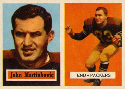 1957 Topps John Martinkovic #142 Football Card