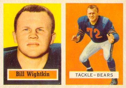 1957 Topps Bill Wightkin #130 Football Card