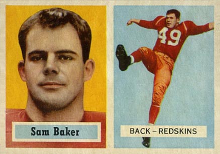 1957 Topps Sam Baker #72 Football Card