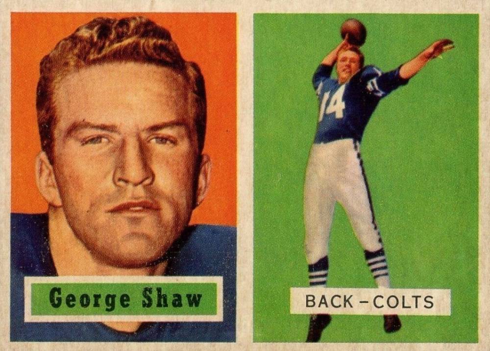 1957 Topps George Shaw #115 Football Card