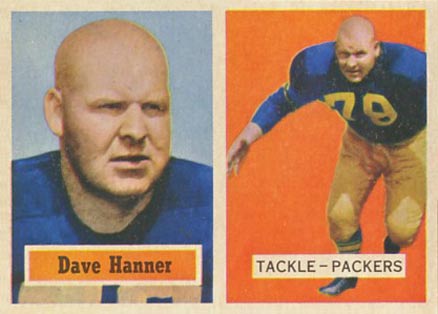 1957 Topps Dave Hanner #21 Football Card