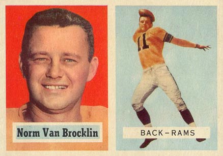 1957 Topps Norm Van Brocklin #22 Football Card
