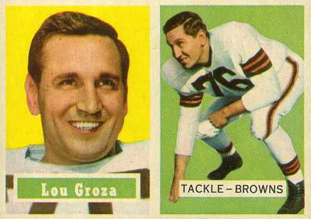 1957 Topps Lou Groza #28 Football Card
