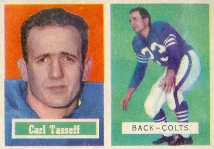 1957 Topps Carl Taseff #77 Football Card