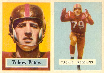 1957 Topps Volney Peters #84 Football Card