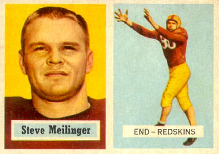 1957 Topps Steve Meilinger #89 Football Card