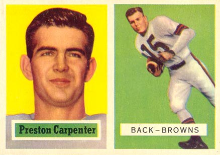 1957 Topps Preston Carpenter #93 Football Card
