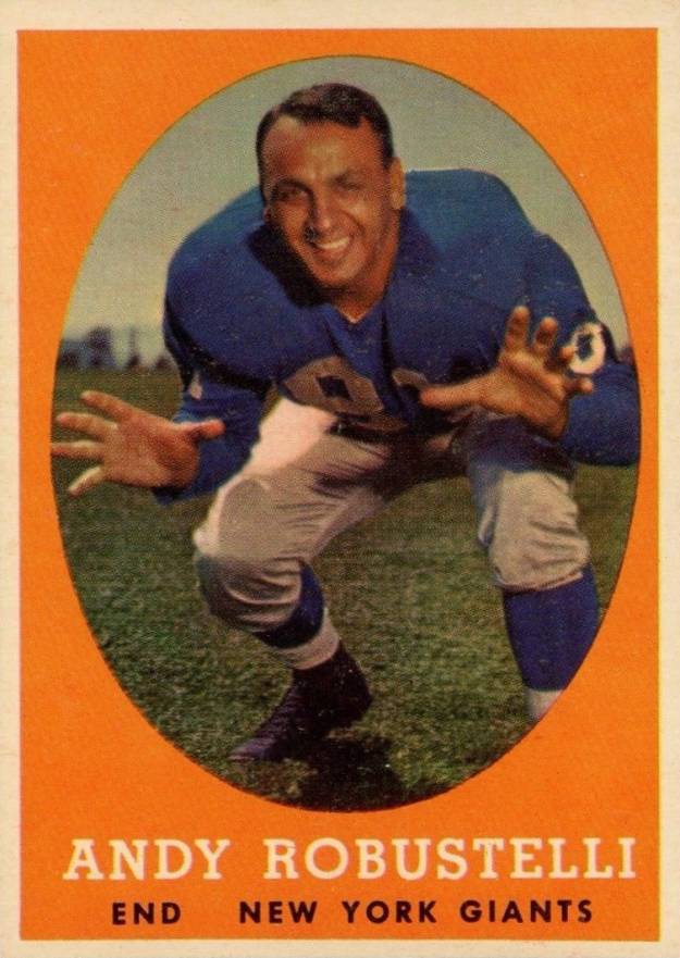 1958 Topps Andy Robustelli #15 Football Card