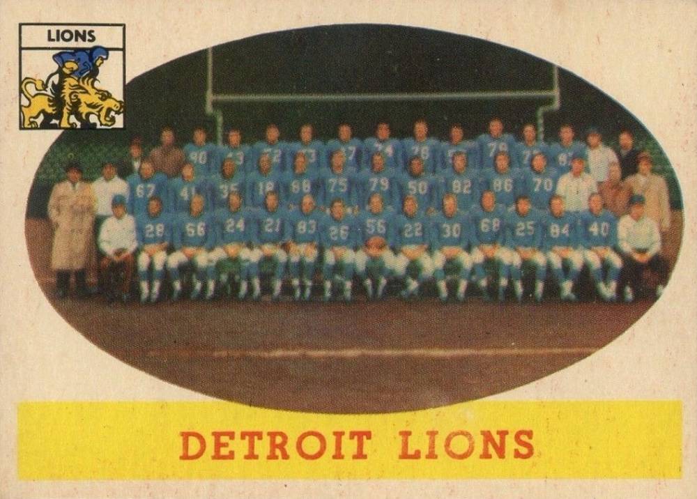 1958 Topps Detroit Lions #115 Football Card