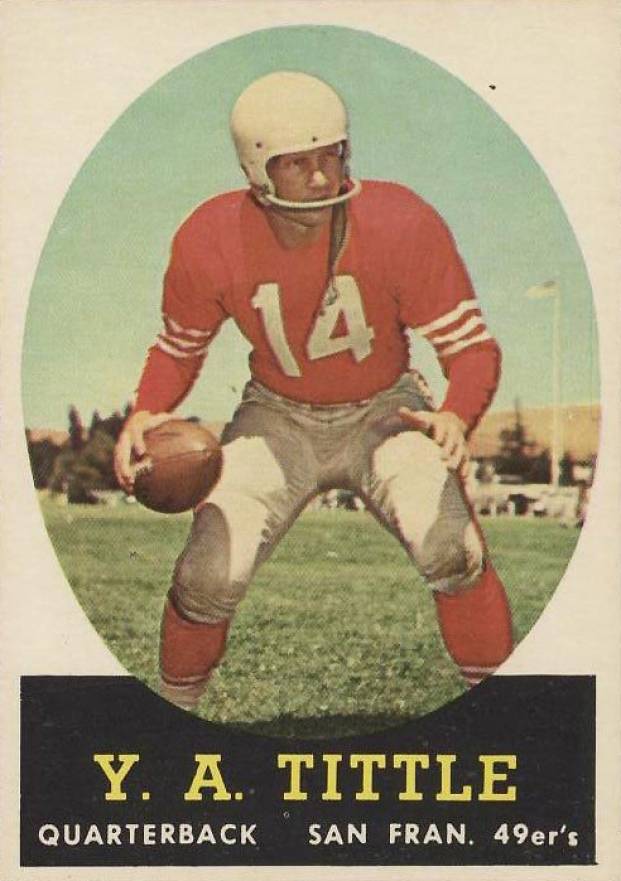 1958 Topps Y.A. Tittle #86 Football Card