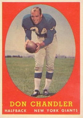 1958 Topps Don Chandler #54 Football Card