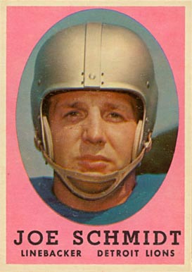1958 Topps Joe Schmidt #3 Football Card