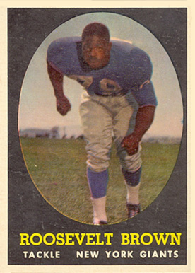 1958 Topps Roosevelt Brown #102 Football Card
