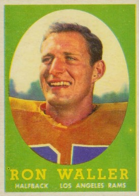 1958 Topps Ron Waller #72 Football Card