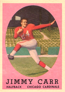 1958 Topps Jimmy Carr #65 Football Card