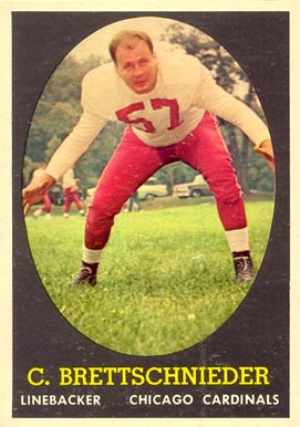 1958 Topps Carl Brettschnieder #28 Football Card