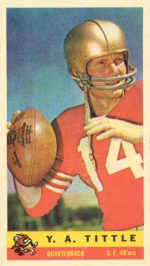 1959 Bazooka Y.A. Tittle # Football Card